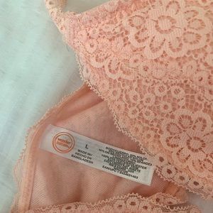 NWT Large girls padded bralette pink lace